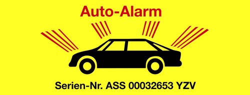 Sticker auto alarm - sticker, auto-alarm