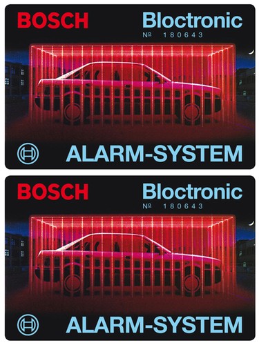 Adesivi allarme auto bosch - 2,